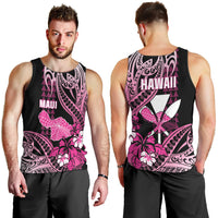 Hawaii Maui Upena Kiloi Men Tank Top Kakau Tribal Pattern Pink Version LT05 - Polynesian Pride