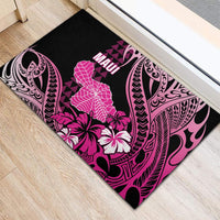 Hawaii Maui Upena Kiloi Rubber Doormat Kakau Tribal Pattern Pink Version LT05 - Polynesian Pride