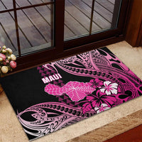 Hawaii Maui Upena Kiloi Rubber Doormat Kakau Tribal Pattern Pink Version LT05 - Polynesian Pride