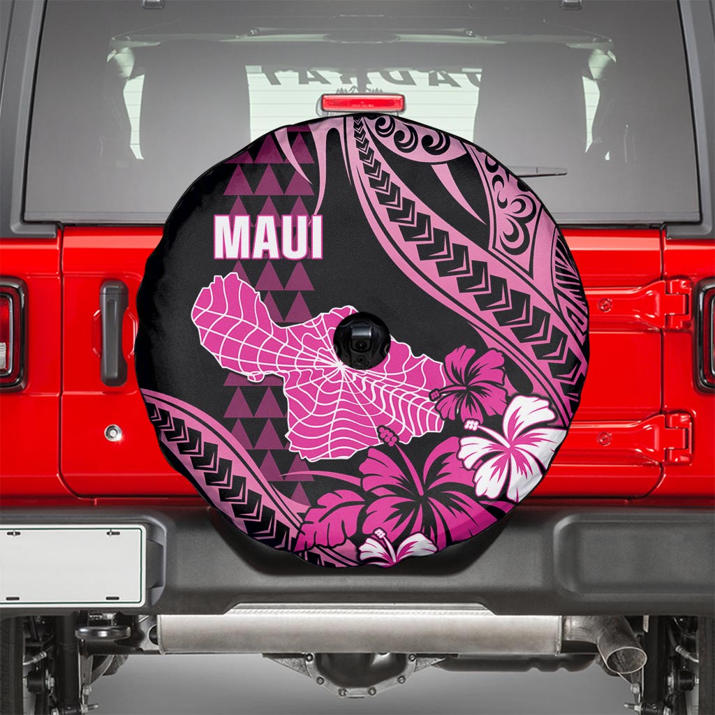 Hawaii Maui Upena Kiloi Spare Tire Cover Kakau Tribal Pattern Pink Version LT05 - Polynesian Pride