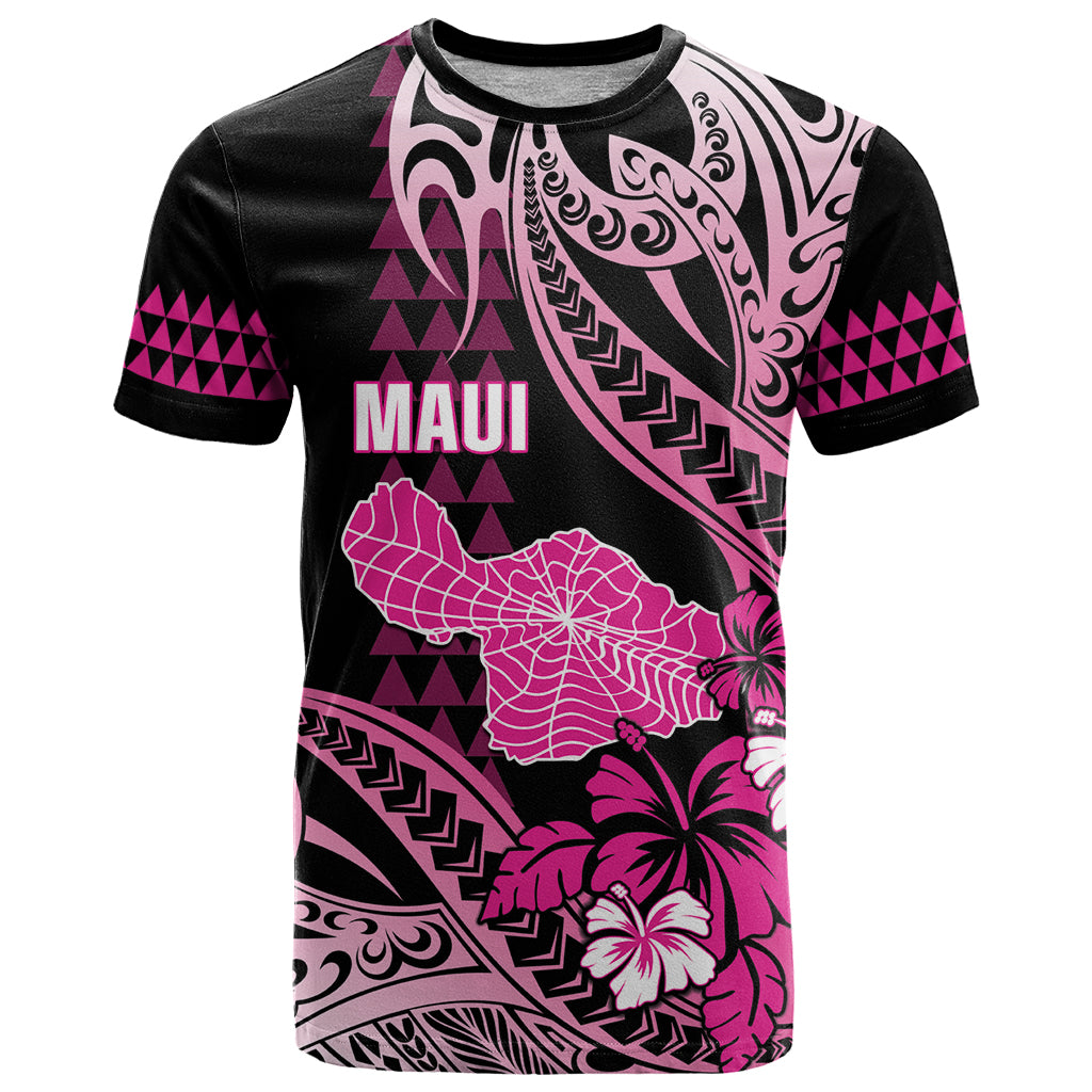 Hawaii Maui Upena Kiloi T Shirt Kakau Tribal Pattern Pink Version