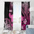 Hawaii Maui Upena Kiloi Window Curtain Kakau Tribal Pattern Pink Version