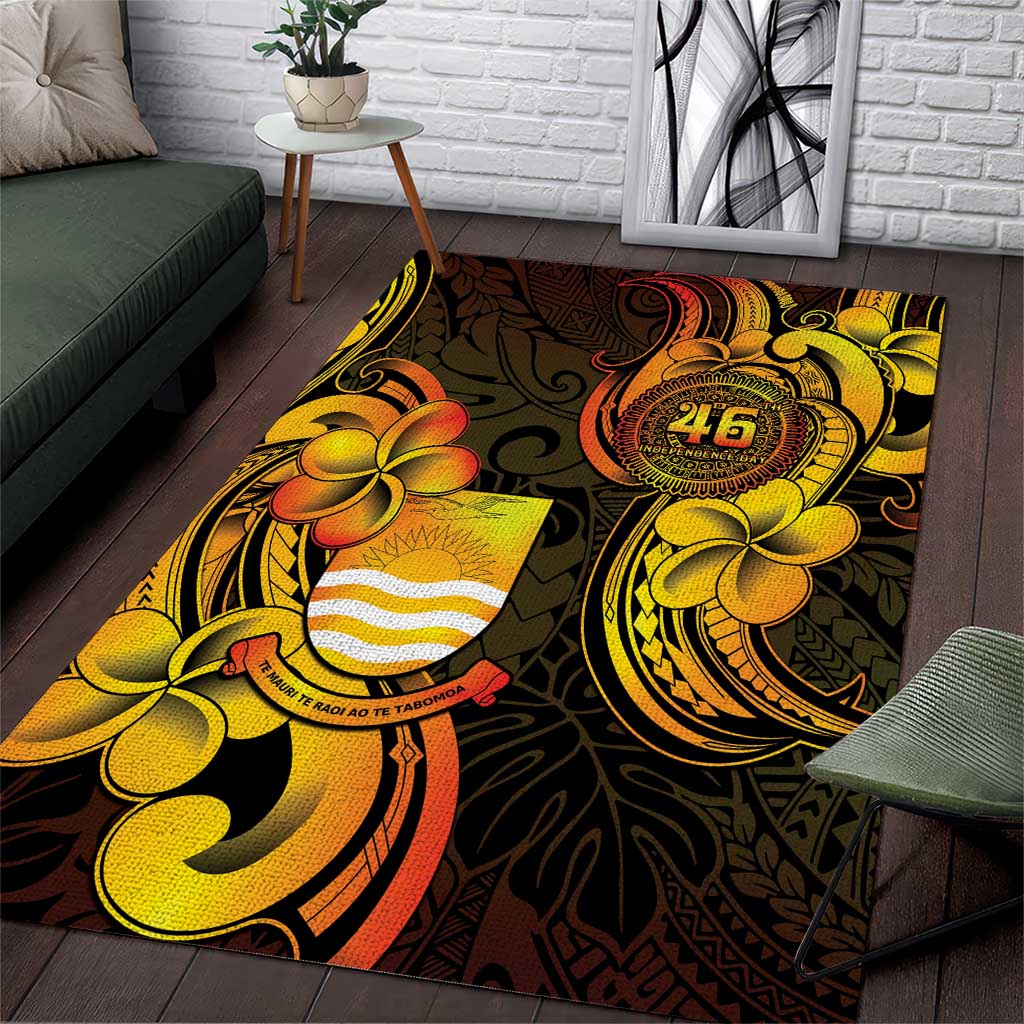 Personalised Kiribati Independence Day Area Rug 46th Anniversary