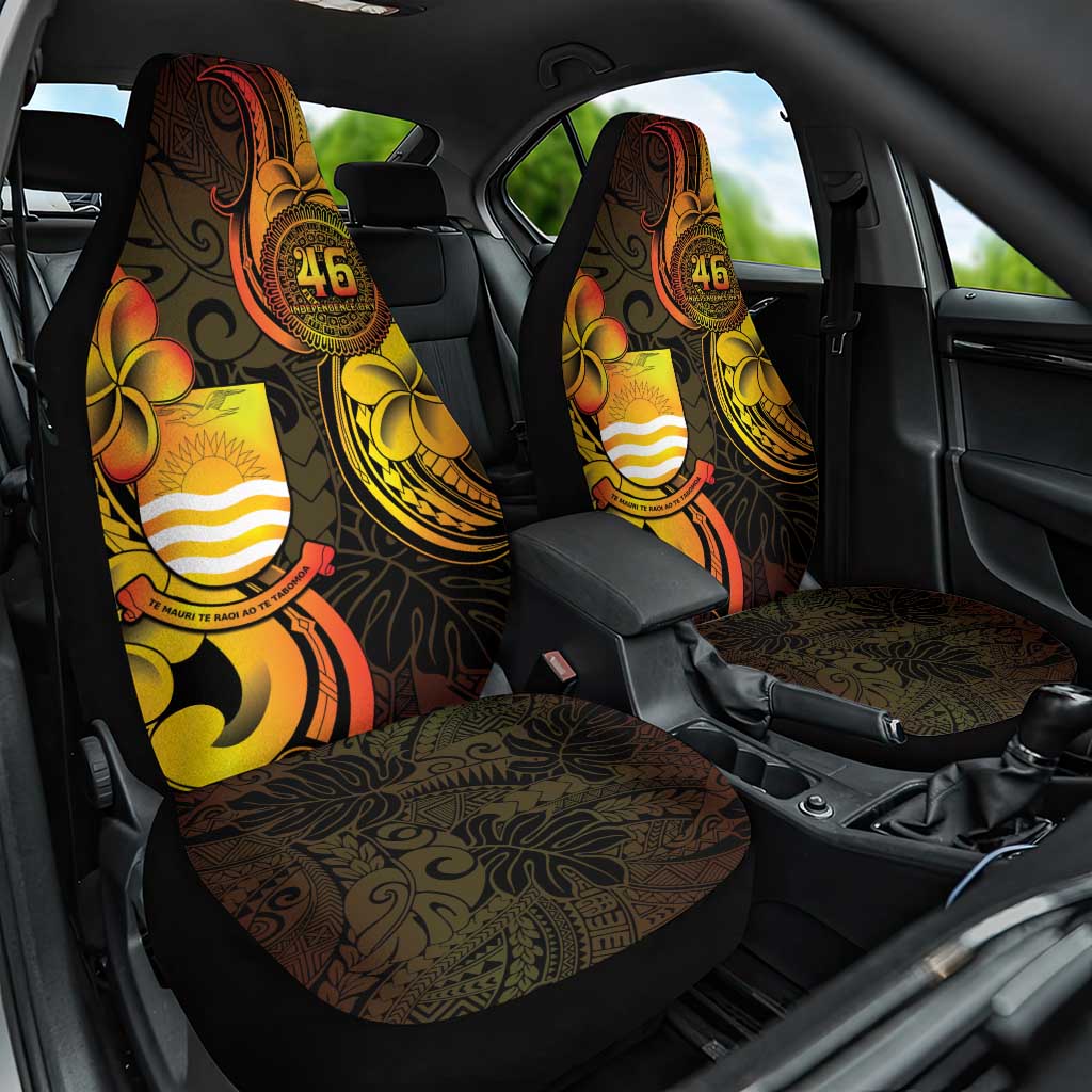 Personalised Kiribati Independence Day Car Seat Cover 46th Anniversary