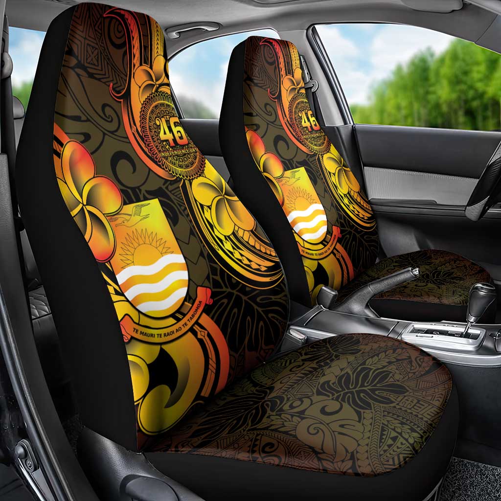 Personalised Kiribati Independence Day Car Seat Cover 46th Anniversary