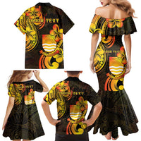 Personalised Kiribati Independence Day Family Matching Mermaid Dress and Hawaiian Shirt 46th Anniversary