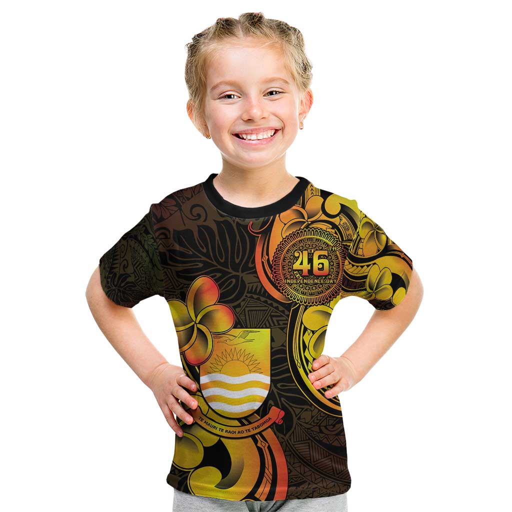 Personalised Kiribati Independence Day Kid T Shirt 46th Anniversary