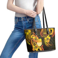 Personalised Kiribati Independence Day Leather Tote Bag 46th Anniversary
