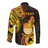 Personalised Kiribati Independence Day Long Sleeve Button Shirt 46th Anniversary