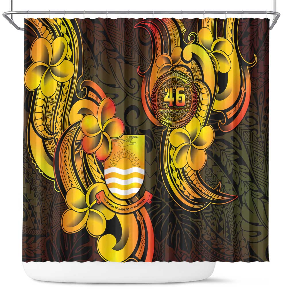 Personalised Kiribati Independence Day Shower Curtain 46th Anniversary