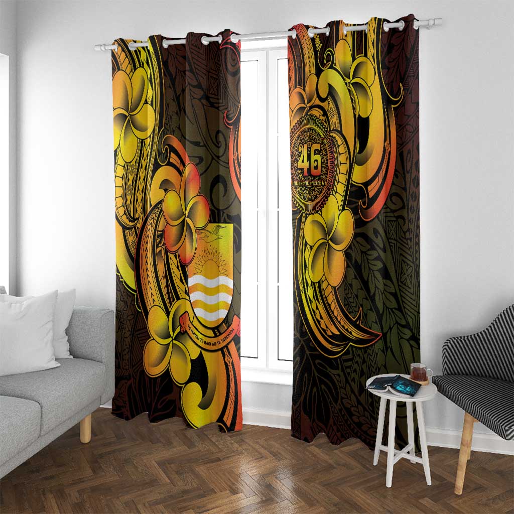 Personalised Kiribati Independence Day Window Curtain 46th Anniversary