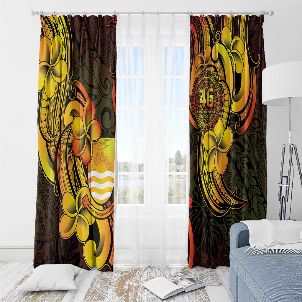 Personalised Kiribati Independence Day Window Curtain 46th Anniversary