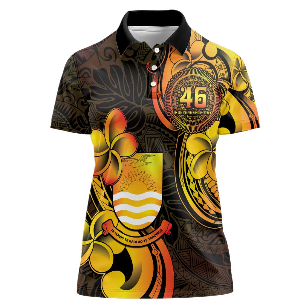 Personalised Kiribati Independence Day Women Polo Shirt 46th Anniversary
