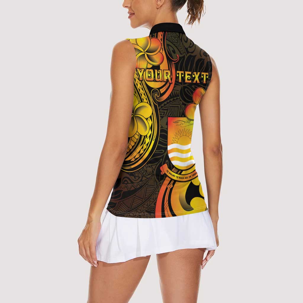 Personalised Kiribati Independence Day Women Sleeveless Polo Shirt 46th Anniversary