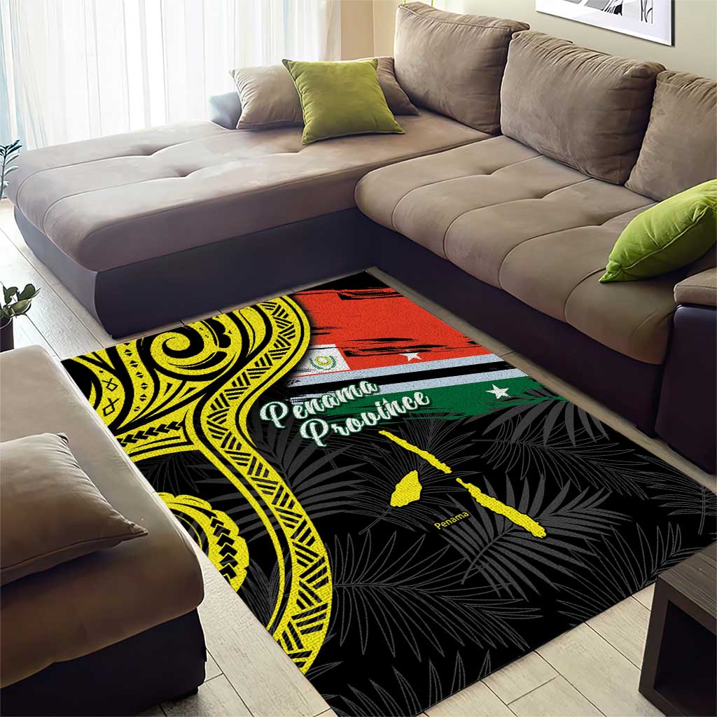 Vanuatu Penama Day Area Rug Grunge Flag Style - Polynesian Pride