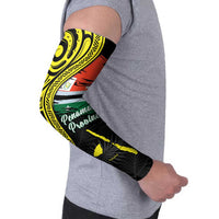 Vanuatu Penama Day Arm Sleeves Grunge Flag Style LT05 - Polynesian Pride