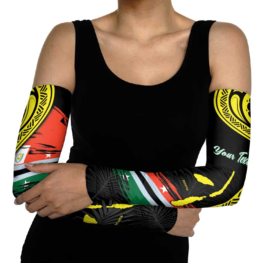 Vanuatu Penama Day Arm Sleeves Grunge Flag Style LT05 - Polynesian Pride
