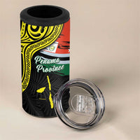 Personalised Vanuatu Penama Day 4 in 1 Can Cooler Tumbler Grunge Flag Style LT05 - Polynesian Pride
