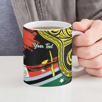 Personalised Vanuatu Penama Day Ceramic Mug Grunge Flag Style - Polynesian Pride