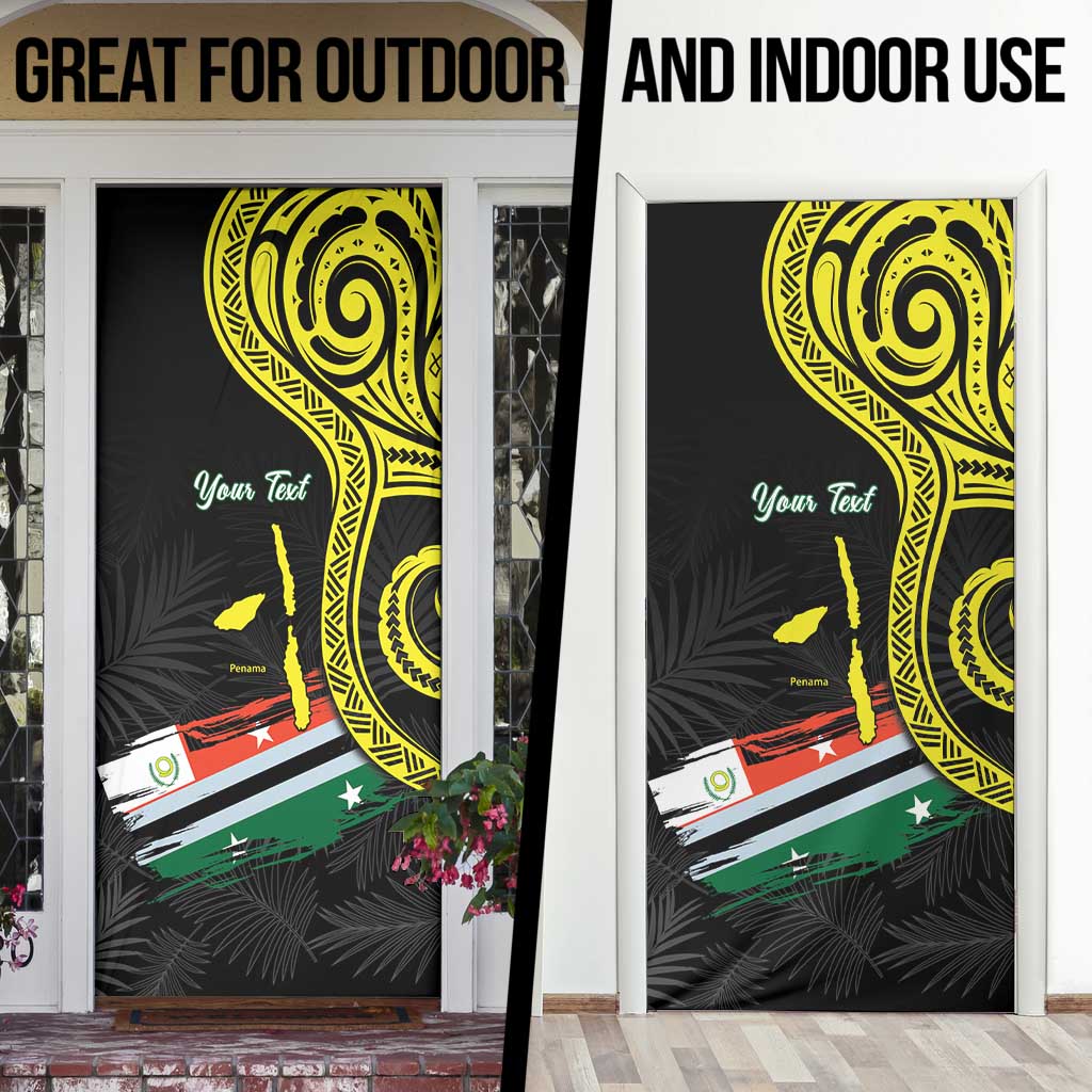 Vanuatu Penama Day Door Cover Grunge Flag Style - Polynesian Pride