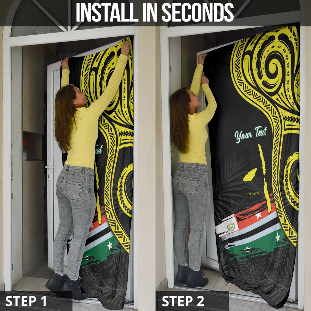 Vanuatu Penama Day Door Cover Grunge Flag Style - Polynesian Pride