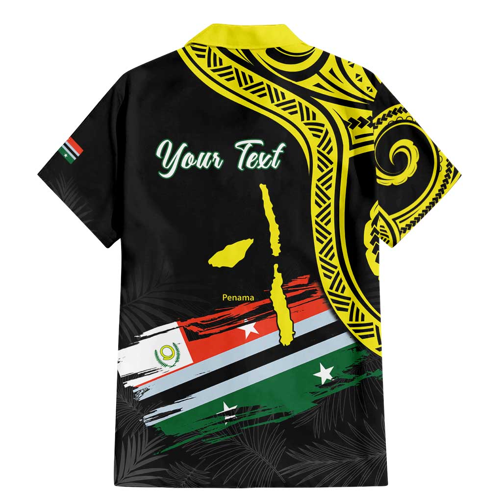 Personalised Vanuatu Penama Day Family Matching Mermaid Dress and Hawaiian Shirt Grunge Flag Style - Polynesian Pride