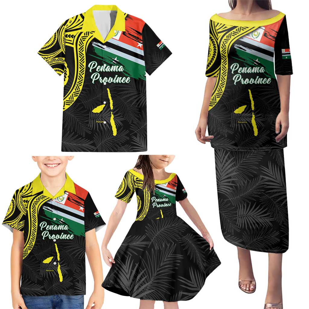 Personalised Vanuatu Penama Day Family Matching Puletasi and Hawaiian Shirt Grunge Flag Style LT05 - Polynesian Pride