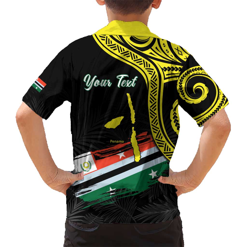 Personalised Vanuatu Penama Day Hawaiian Shirt Grunge Flag Style LT05 - Polynesian Pride