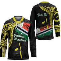 Personalised Vanuatu Penama Day Hockey Jersey Grunge Flag Style - Polynesian Pride
