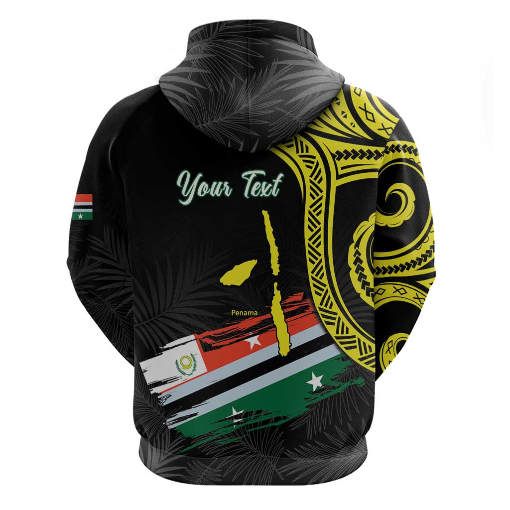Personalised Vanuatu Penama Day Hoodie Grunge Flag Style - Polynesian Pride