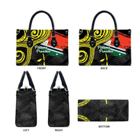 Vanuatu Penama Day Leather Bag Grunge Flag Style - Polynesian Pride