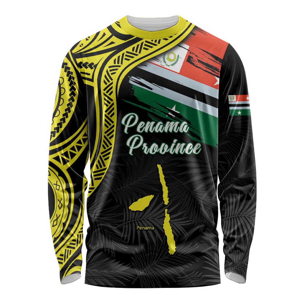 Personalised Vanuatu Penama Day Long Sleeve Shirt Grunge Flag Style LT05 Unisex Black - Polynesian Pride