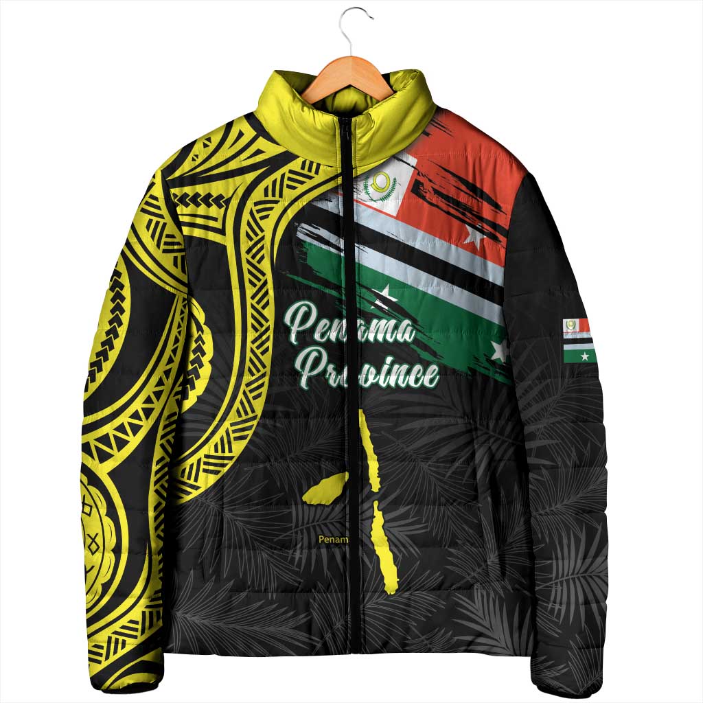 Personalised Vanuatu Penama Day Padded Jacket Grunge Flag Style LT05 - Polynesian Pride