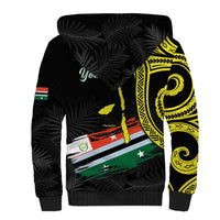 Personalised Vanuatu Penama Day Sherpa Hoodie Grunge Flag Style LT05 - Polynesian Pride