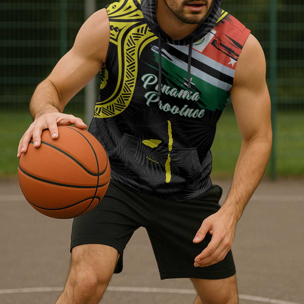 Personalised Vanuatu Penama Day Sleeveless Hoodie Grunge Flag Style - Polynesian Pride