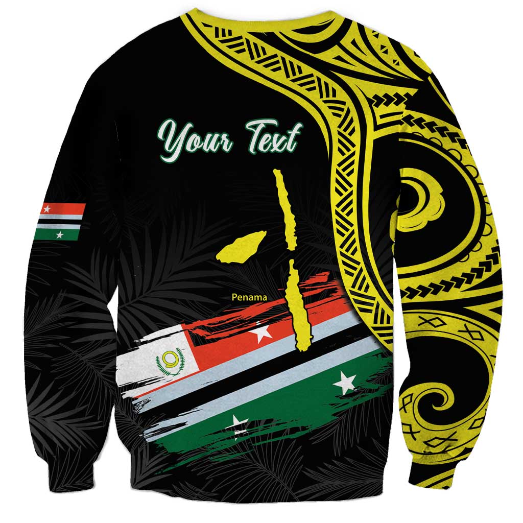 Personalised Vanuatu Penama Day Sweatshirt Grunge Flag Style LT05 - Polynesian Pride