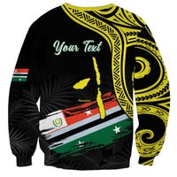 Personalised Vanuatu Penama Day Sweatshirt Grunge Flag Style LT05 - Polynesian Pride