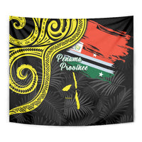 Vanuatu Penama Day Tapestry Grunge Flag Style - Polynesian Pride