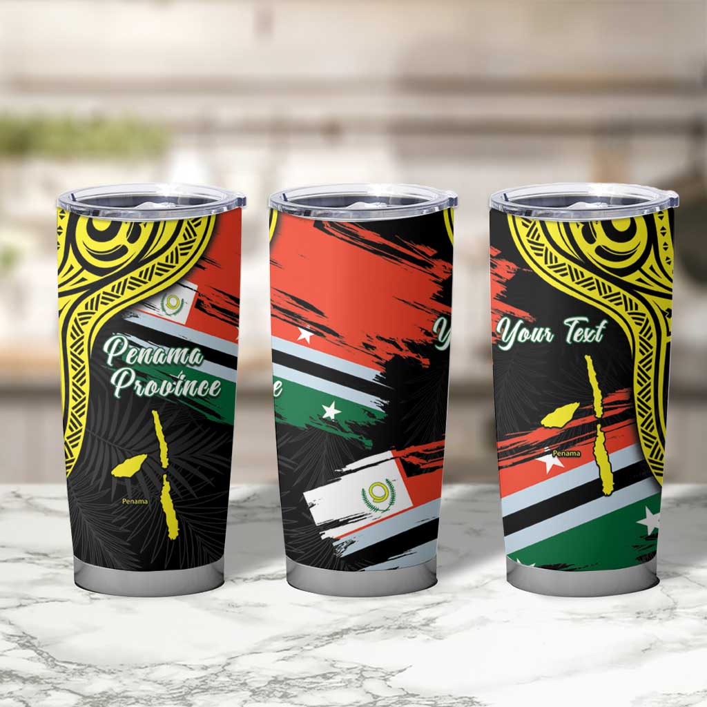 Personalised Vanuatu Penama Day Tumbler Cup Grunge Flag Style - Polynesian Pride