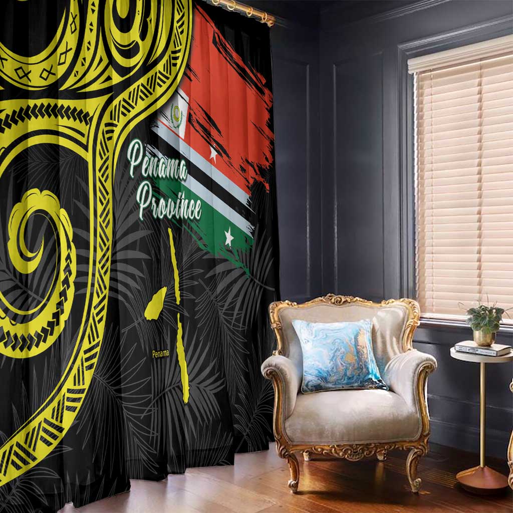 Vanuatu Penama Day Window Curtain Grunge Flag Style - Polynesian Pride