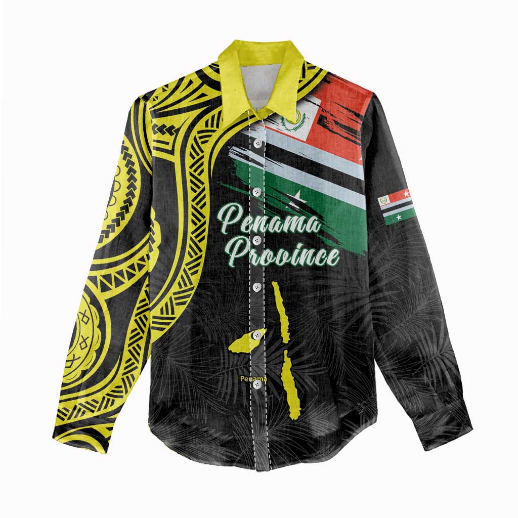 Personalised Vanuatu Penama Day Women Casual Shirt Grunge Flag Style - Polynesian Pride
