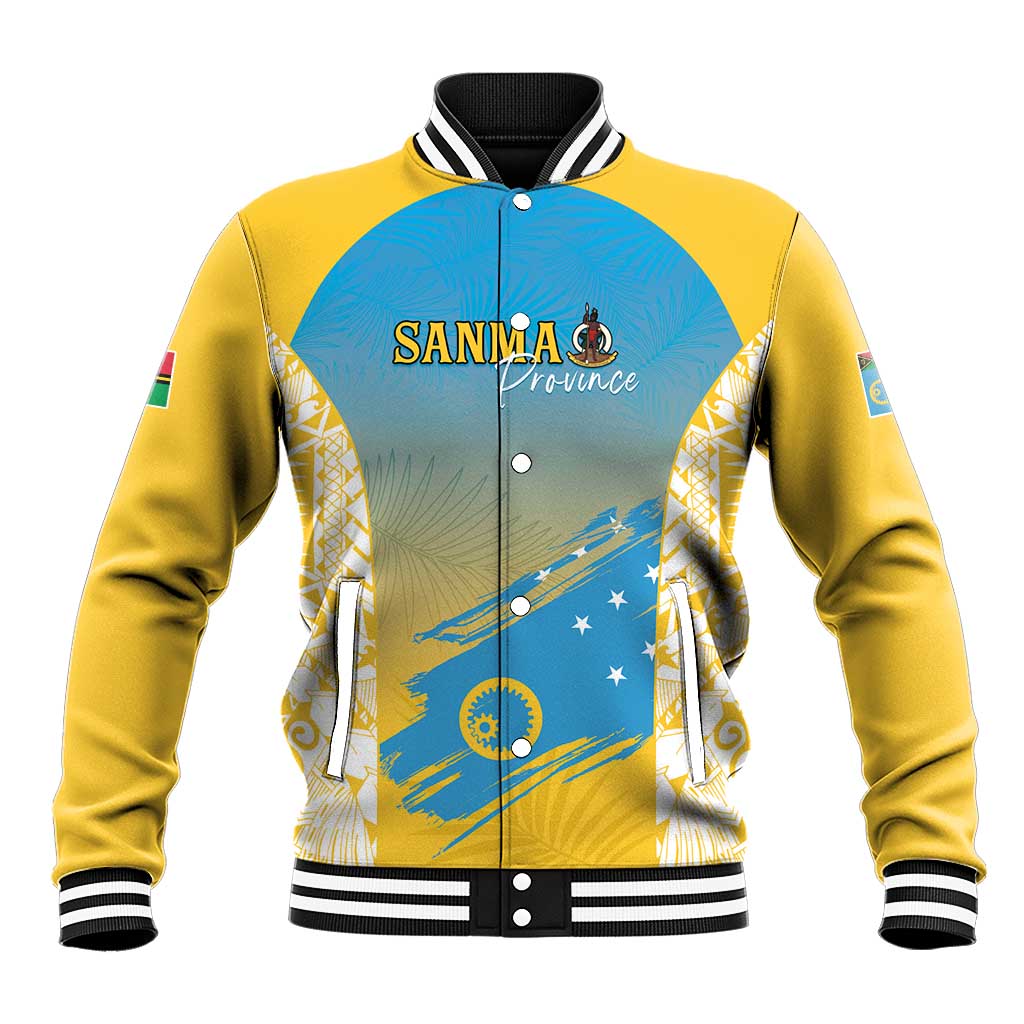 Personalised Vanuatu Sanma Day Baseball Jacket Special Style LT05 Unisex Yellow - Polynesian Pride