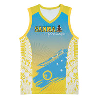 Personalised Vanuatu Sanma Day Basketball Jersey Special Style LT05 Unisex Yellow - Polynesian Pride