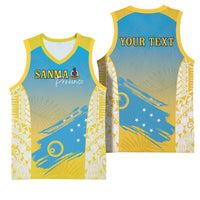 Personalised Vanuatu Sanma Day Basketball Jersey Special Style LT05 - Polynesian Pride