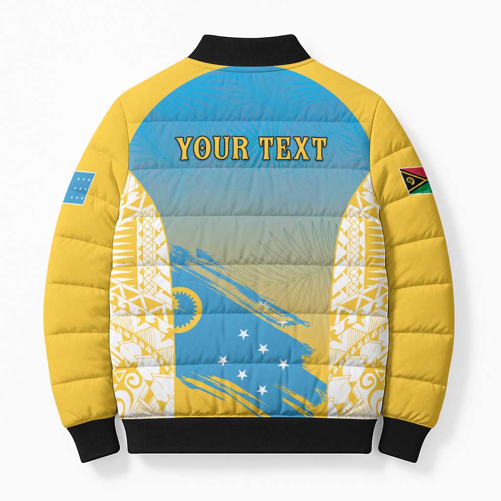 Personalised Vanuatu Sanma Day Bomber Puffer Jacket Special Style LT05 - Polynesian Pride