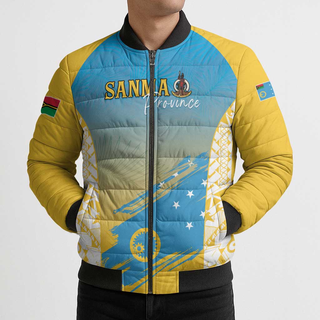Personalised Vanuatu Sanma Day Bomber Puffer Jacket Special Style LT05 - Polynesian Pride