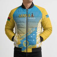 Personalised Vanuatu Sanma Day Bomber Puffer Jacket Special Style LT05 - Polynesian Pride