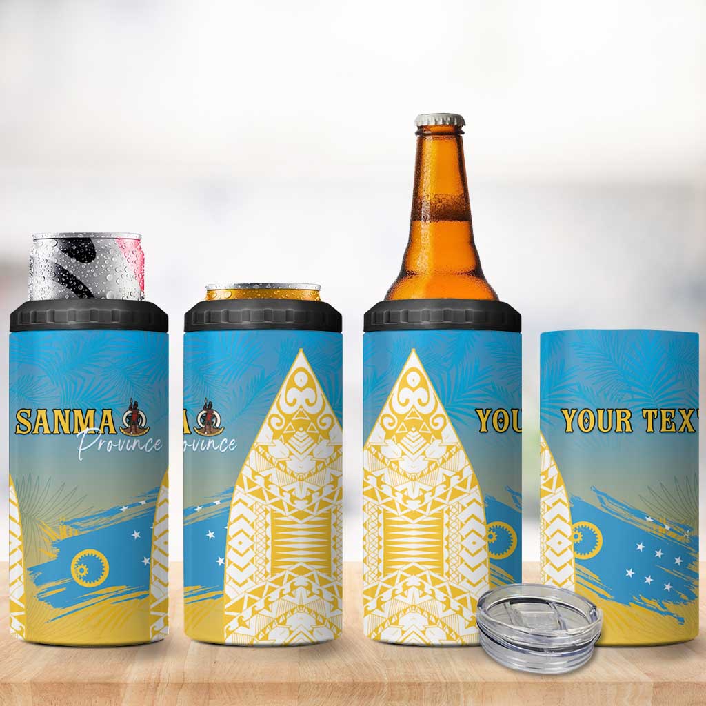 Personalised Vanuatu Sanma Day 4 in 1 Can Cooler Tumbler Special Style LT05 - Polynesian Pride