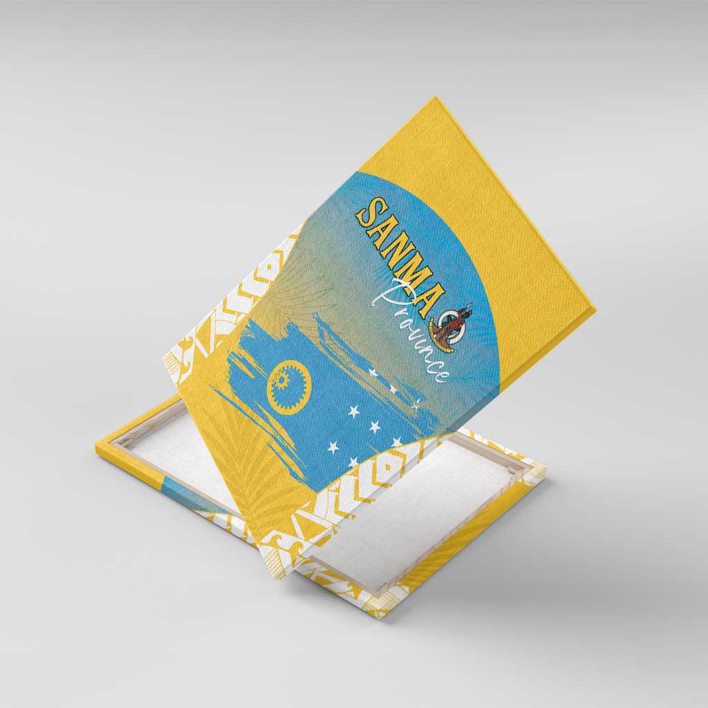 Vanuatu Sanma Day Canvas Wall Art Special Style LT05 With Frame Yellow - Polynesian Pride