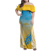 Personalised Vanuatu Sanma Day Family Matching Off Shoulder Maxi Dress and Hawaiian Shirt Special Style - Polynesian Pride